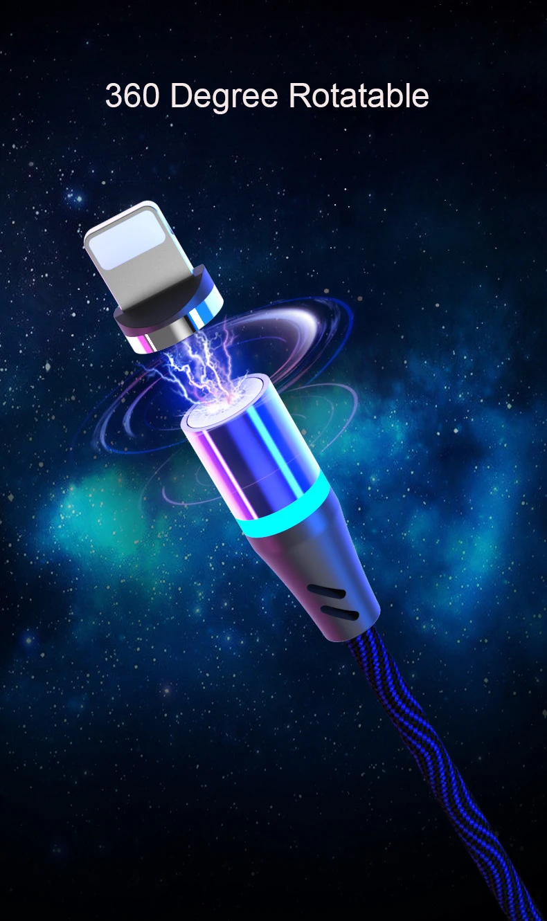 Магнитный Micro USB кабель для iPhone, samsung, Xiao, быстрая зарядка, кабель для передачи данных, магнитный usb type C, Lightning, для мобильного телефона