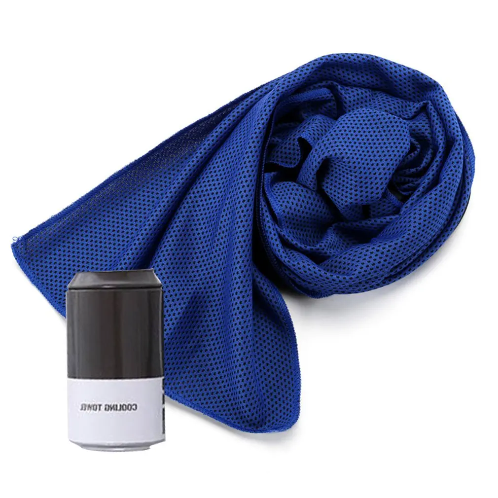 dark blue Спортивное Полотенце с холодным ощущением, быстросохнущее полотенце, летнее полотенце для льда, двухцветное полотенце для фитнеса на открытом воздухе, полотенце для рекламы - Цвет: dark blue