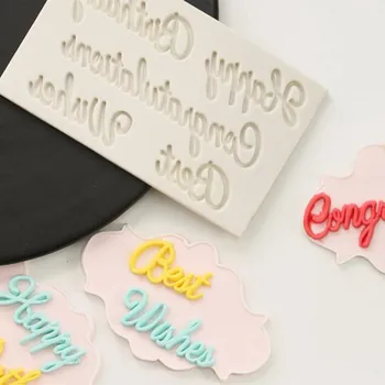 

Chocolate Cake Decorating Tools Creative Letter Happy Birthday Fondant Silicone Molds Kitchen Cake Mold