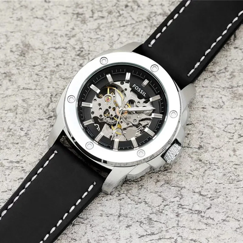 FOSSIL автоматические мужские наручные часы с кожаной мужской s часы лучший бренд класса люкс montre homme
