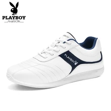 PLAYBOY/Новинка; повседневная обувь на плоской подошве; мужские кроссовки; кожаная обувь для скейтбординга; легкая обувь для ходьбы; Tenis Masculino Zapatos De Mujer