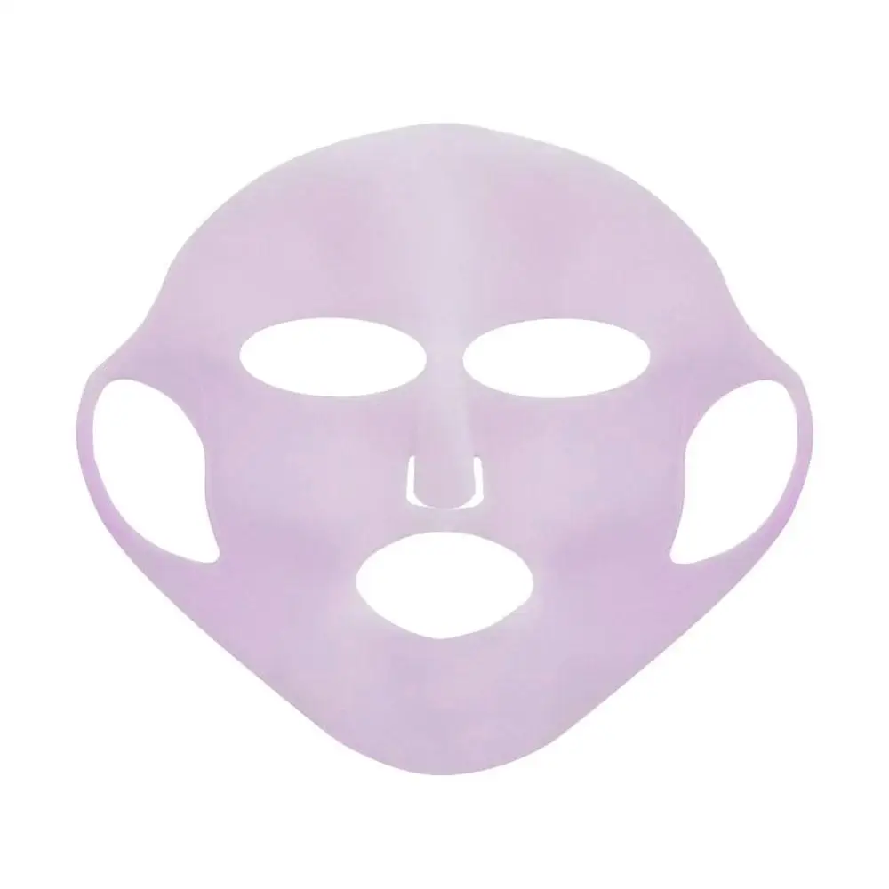 Purple Mask 1 шт. повторное использование Водонепроницаемый силиконовая маска Крышка Красота уход за кожей лица Увлажняющий маска Крышка для ухода за кожей лица инструмент блокировки воды - Цвет: Purple Mask