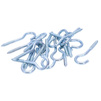 

Ceiling wire 4 mm thread round end cap screw hook home goods 18 pcs