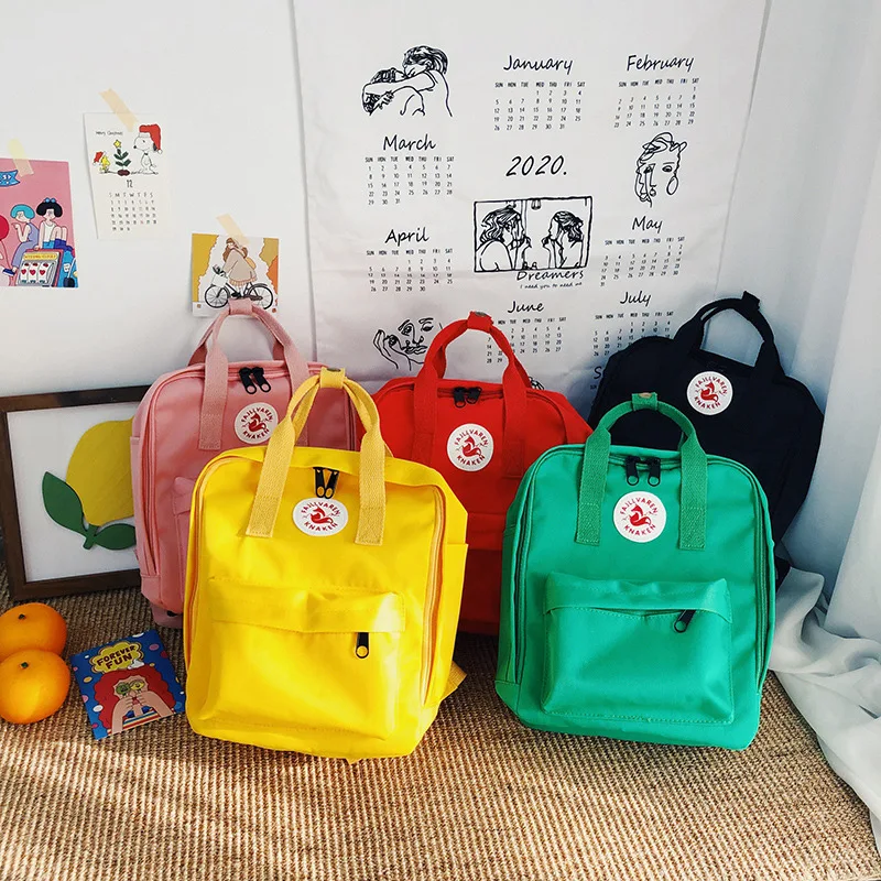 

2020 New Style Waterproof Nylon Backpack Versatile Candy-Colored Dual Purpose Hand School Bag STUDENT'S Backpack Fashion