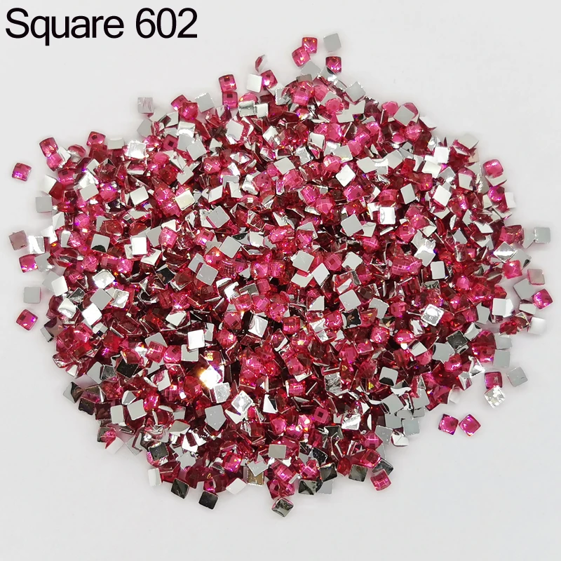2021 New Crystal Resin Shinny Stone 2.5mm Square Drills Diamond Painting Embroidery Rhinestone Mosaic 