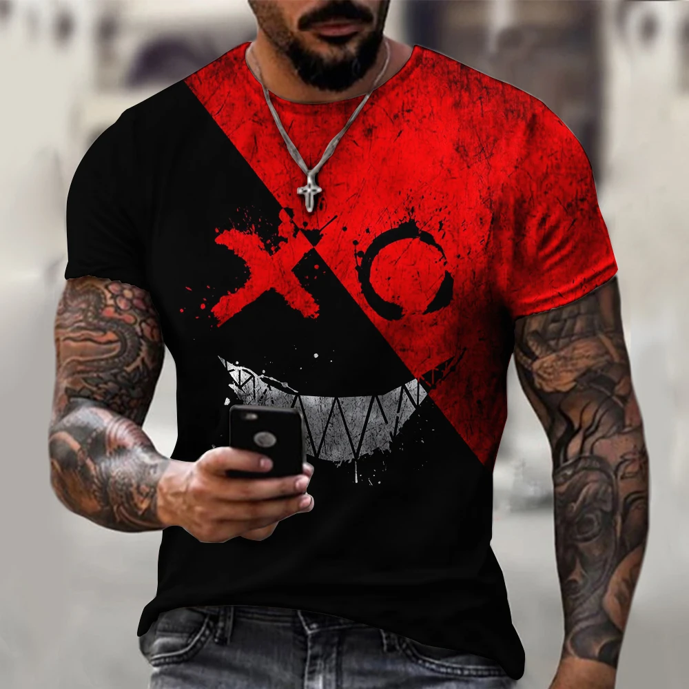 designer t shirts New 2021 Summer 3D Printing Magic Smile Men's And Women's Casual Fashion Round Neck Hip Hop Short Sleeve T-Shirt 130-5XL cool shirts for men