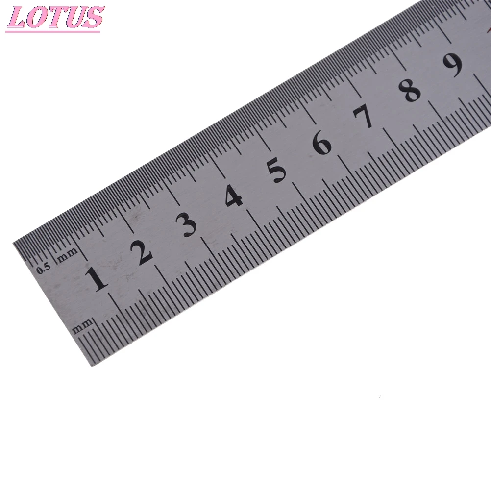 Regla de 50 cm de acero inoxidable de 20 pulgadas, material de acero inoxidable de doble cara de precisión de 0 a 50 cm, unidad métrica en ambos lados, 1 ud.