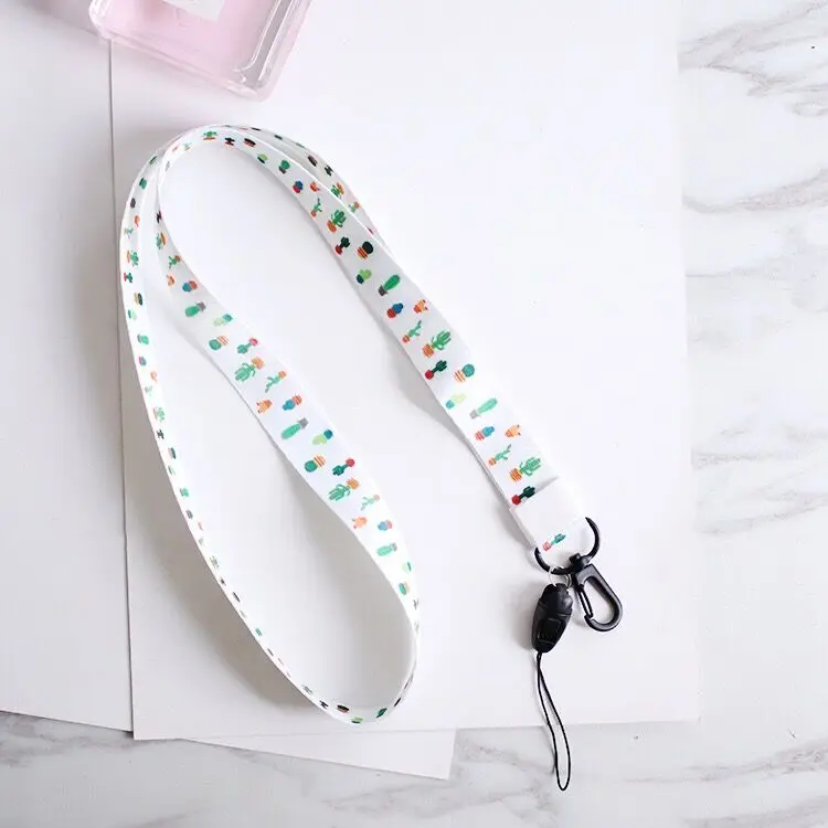 Long rope2 HOT Cute Nylon lanyard for keys ID Card USB Drive kawaii Mobile phone strap cartoon neck lanyards mobile chain hanging rope - Цвет: Long rope2