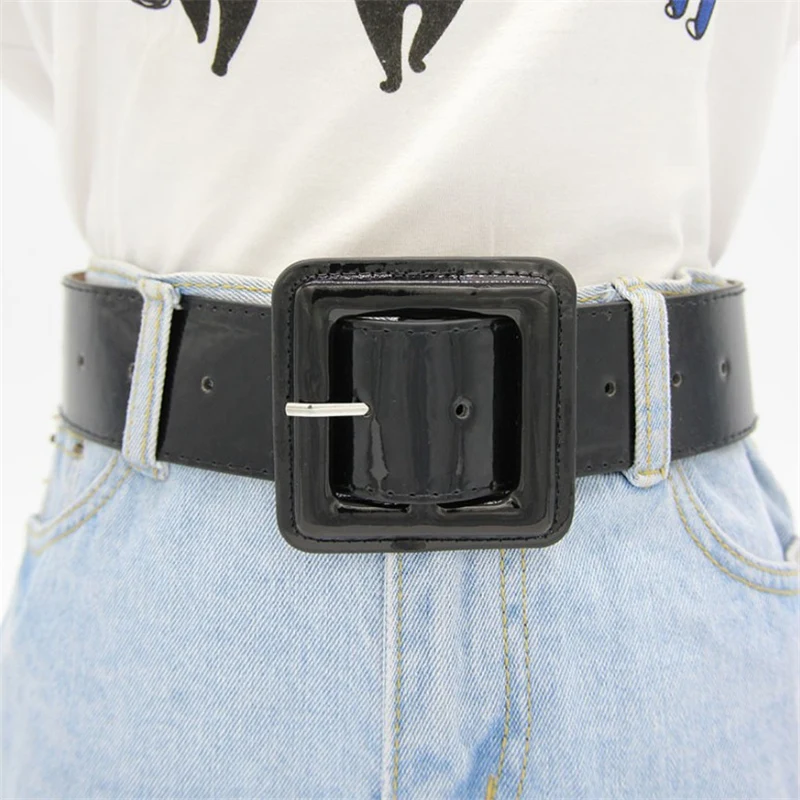 2021 Women Fashion International Trend 5cm Width Belts Pin Design Imitation Leather PU | Аксессуары для одежды