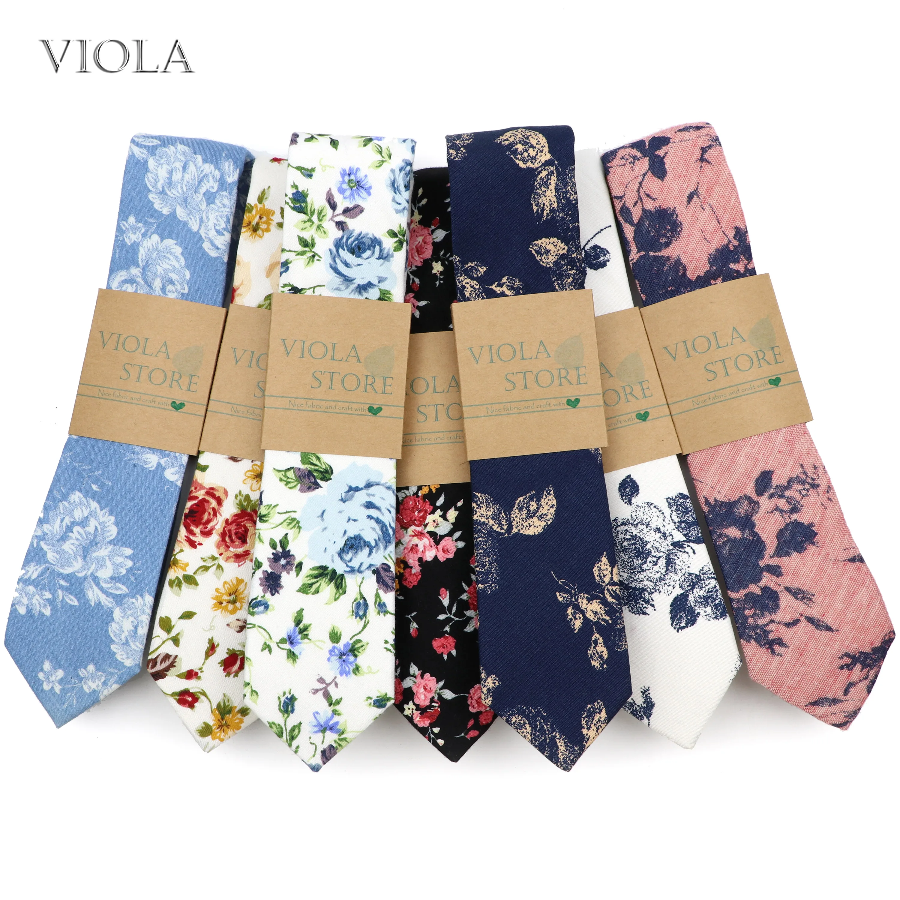 Neck Ties Floral 100% Cotton 6cm Mens Dress Wedding Accessories Party Tuxedo Shirt Tie Gift Fashion Male Necktie Cravat
