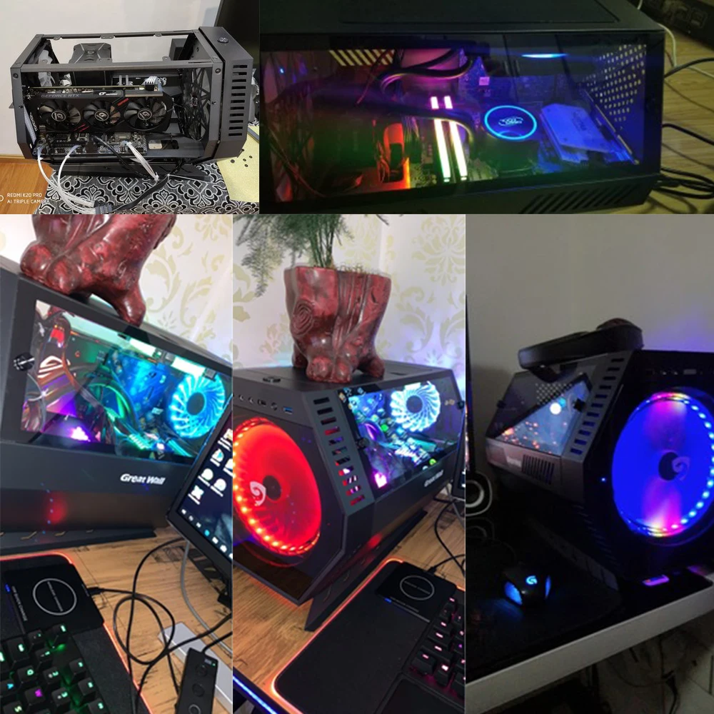 DIY Micro-ATX мини материнская плата Настольный Чехол Поддержка Mini ITX ATX PS2 источник питания USB3.0 PC игровой компьютерный чехол s
