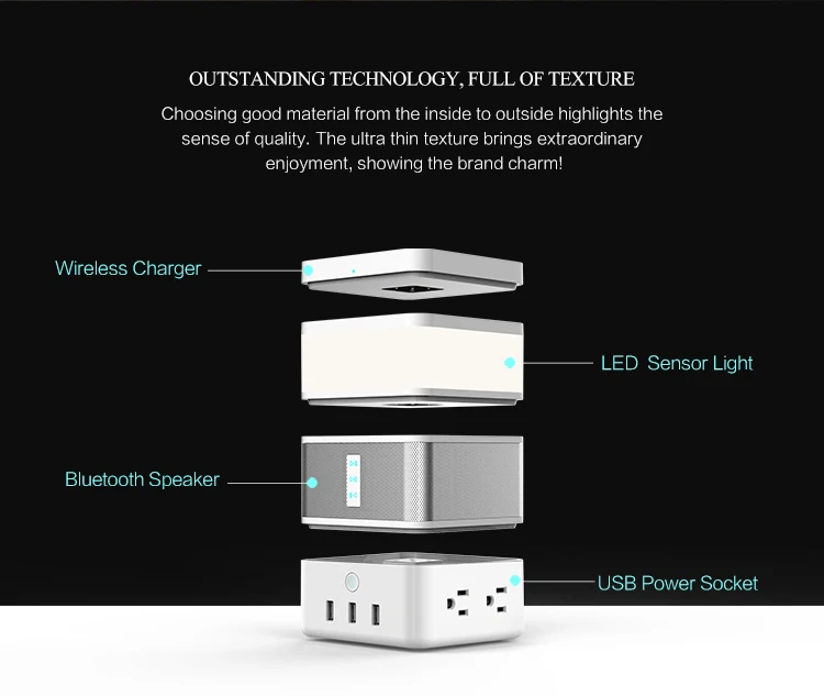 Новое поступление Freecube power spcket/динамик/рождественские светодиодные лампы/Беспроводное зарядное устройство QI беспроводной набор для зарядки с многофункциональным