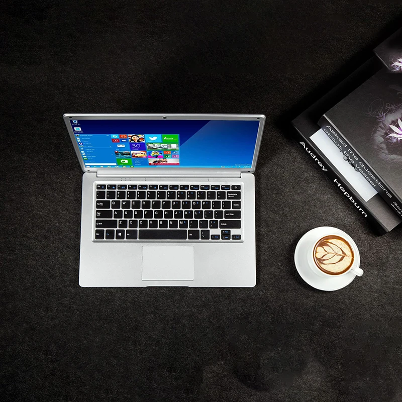  14 zoll 2GB RAM 32GB SSD Notebook Intel Atom Quad Core Laptops 1366*768 IPS Win10 dünne notebook Co