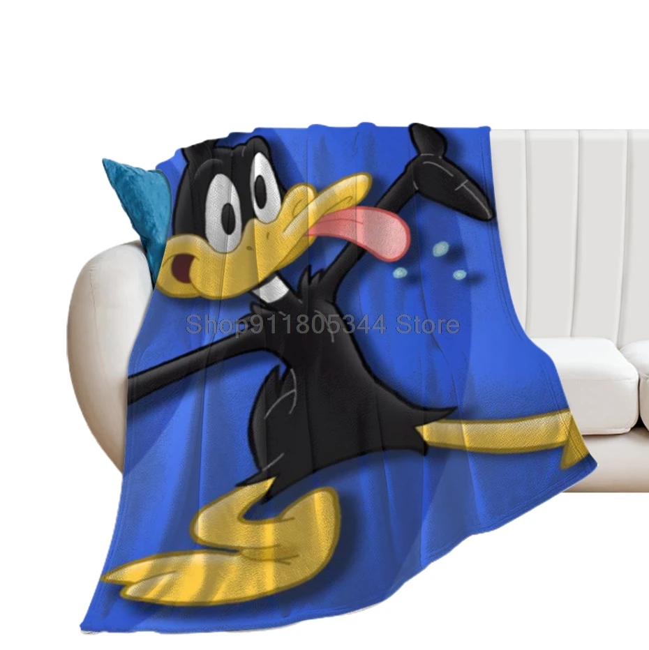 

Daffy Duck Looney Throw Blanket Fuzzy Warm Throws for Winter Bedding 3D Printing Soft Micro Fleece Blanket