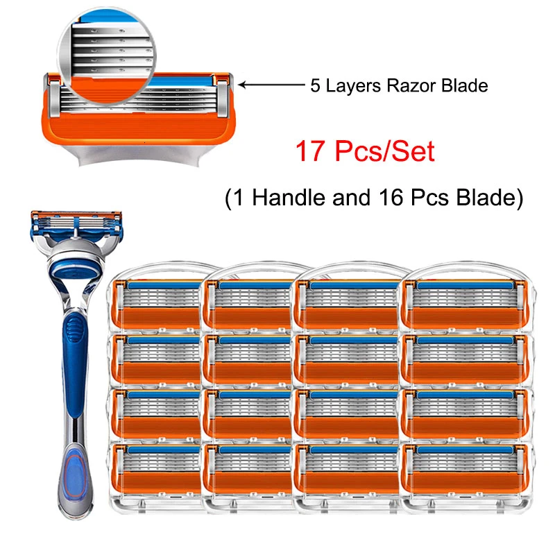 

Shaving razor Include handle and razor blade replacement heads 5 layers Shaving cassette for Gillettee fusionn all series holder