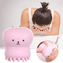 1 шт. мини форма осьминога силиконовая щетка для чистки лица очиститель для лица глубокая кисточка для чистки пор Отшелушивающий очиститель для лица Уход за кожей