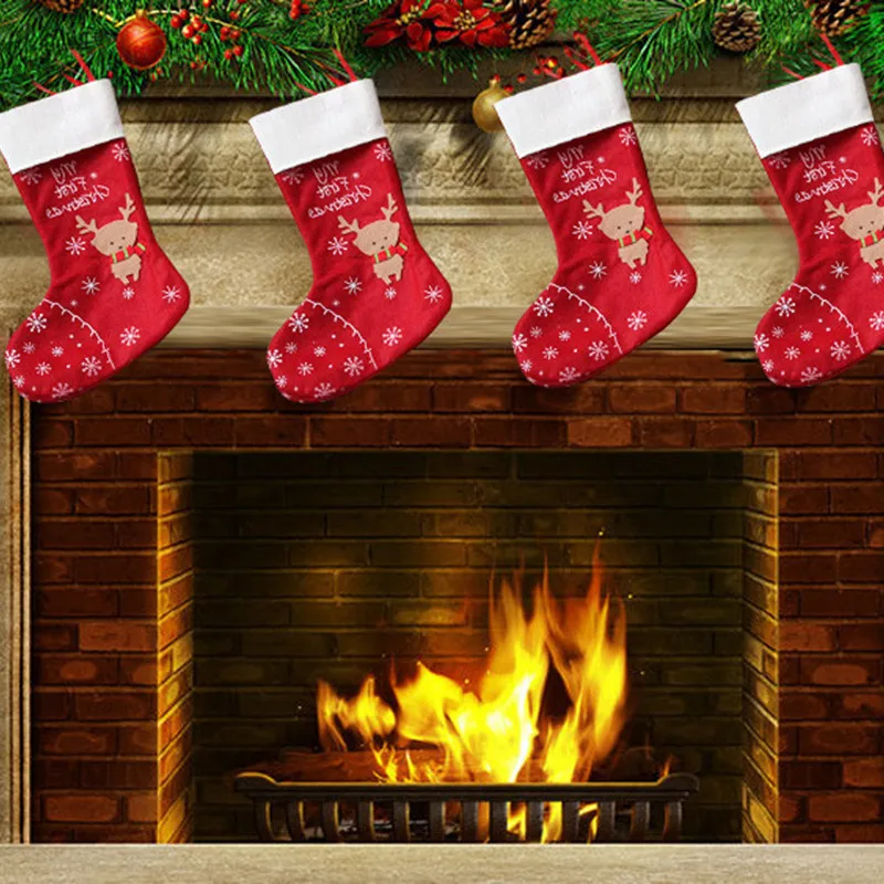 

New Year 2020 Christmas Stocking Pendants Ornaments Christmas Decorations for Home 2019 Xmas Tree Decorations Noel Garland Decor