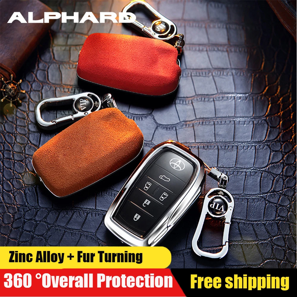 Fits For Toyota C-HR CHR 2018 2019 Smart Key Fob Metal Cover Holder Case Black