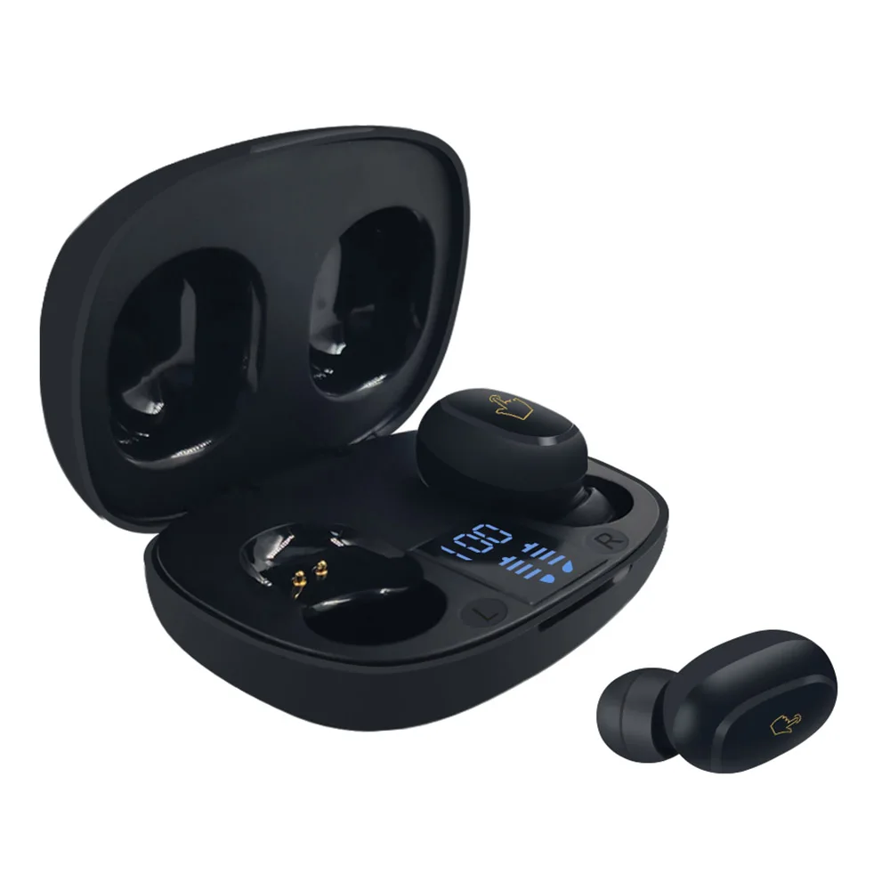 F40 TWS Bluetooth гарнитура беспроводная Smart Touch стерео беспроводной наушник светодиодный дисплей мини зарядная коробка наушники спортивные наушники - Цвет: F40 black