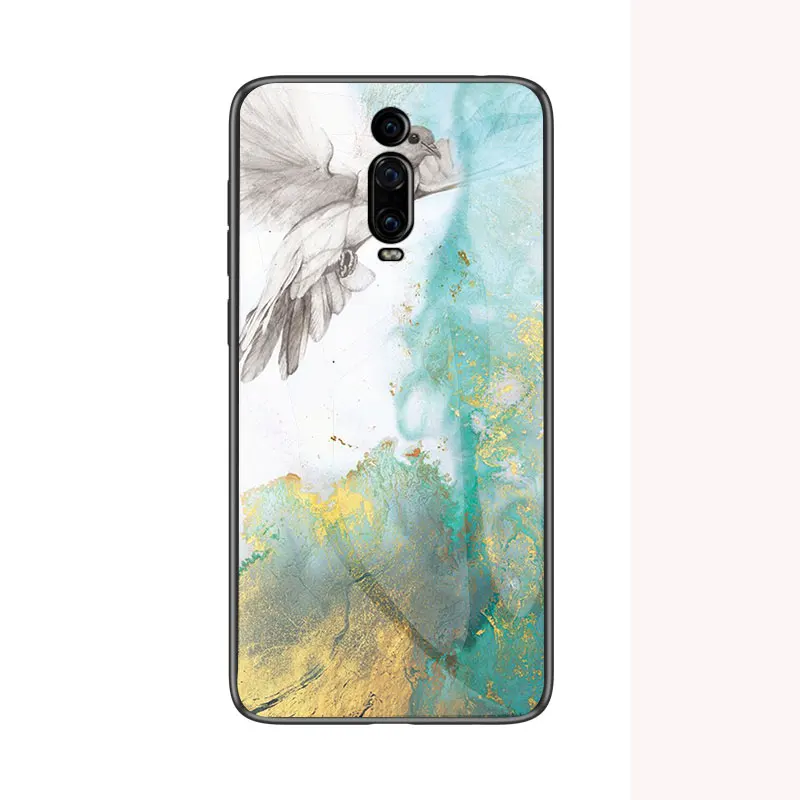 Для Xiaomi Mi 9T Pro Чехол мраморный глянцевый закаленное стекло Мягкий Силиконовый противоударный жесткий чехол для телефона для Xiaomi Mi 9TPro чехол 6,39" - Цвет: Flying Pigeon