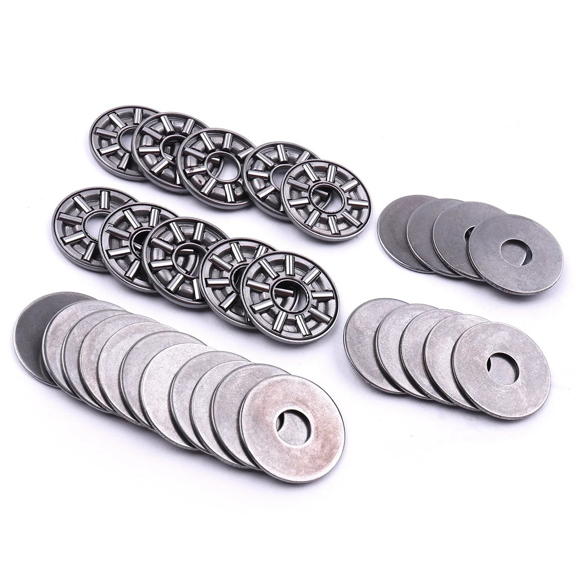 3-in-1 Thrust Needle Flat Roller Bearings With Two Washers Thrust Bearings Ball Bearing 10 Sets ball bearings