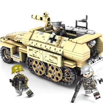 

Compatible lepining WW2 German Armored Vehicle Block Set Military World War Army Model Toy For Kids 559pcs Armored Car