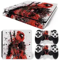 Marvel Deadpool Aufkleber für Sony PS4 Slim-Controller Camouflage Vinyl Haut Aufkleber Abdeckung Haut für Playstation 4 Gamepad Aufkleber