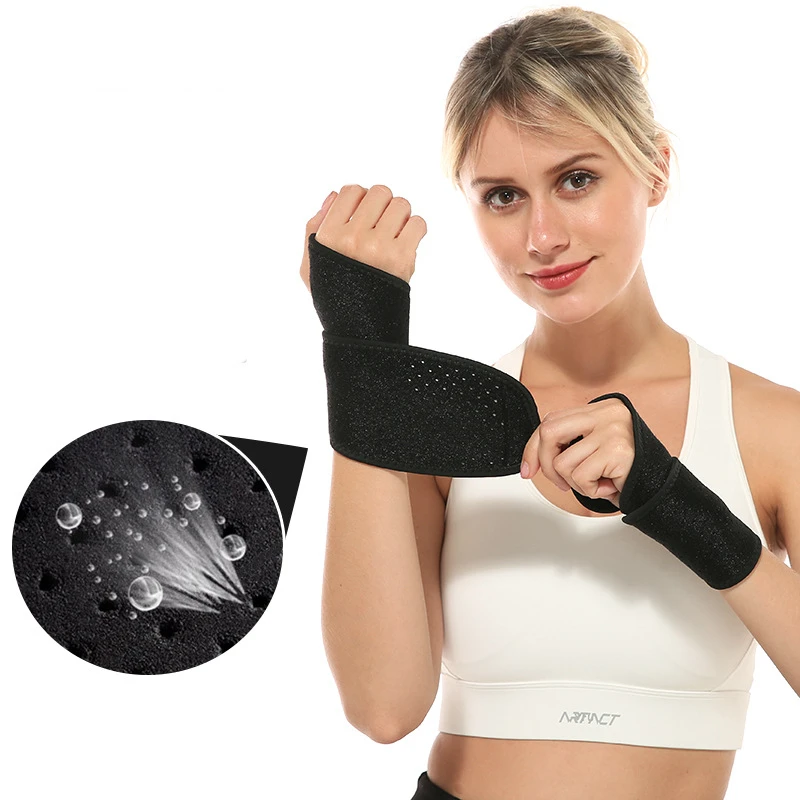 1pair Therapy Selfheating Wrist Support Brace Wrap Heated Hand Warmer Compression Pain