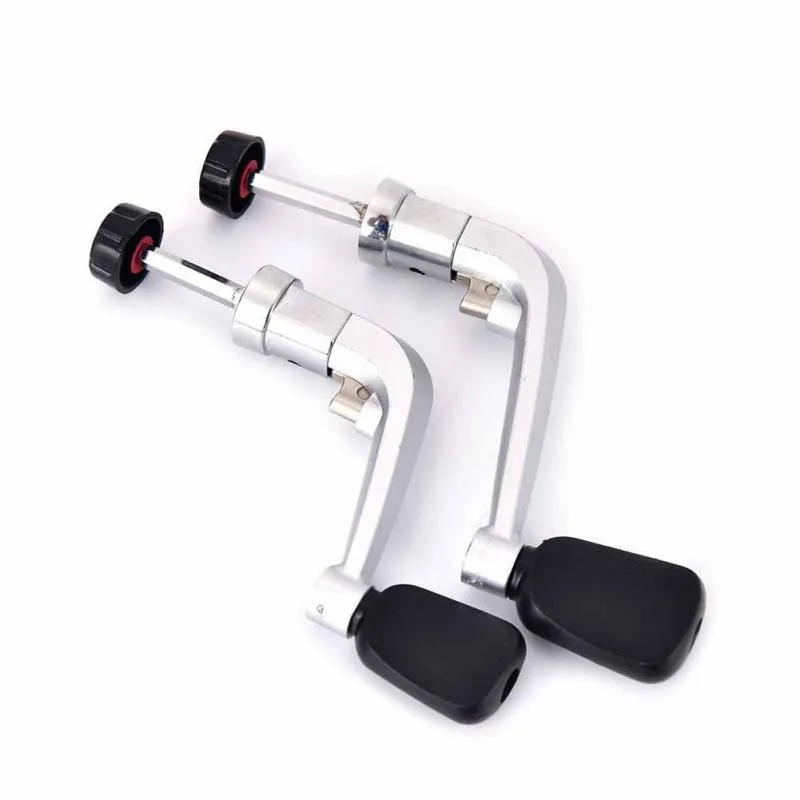 Spinning Reel Handle Metal Fishing Spinning Reel Crank Handle Replacement Part with Plastic Rotatable Grip Knob