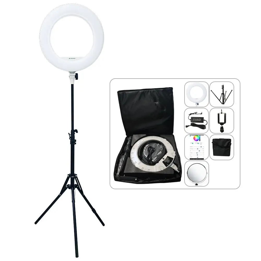 

Yidoblo AX-480DII Bluetooth APP Control Ring Lamp 2800K-9900K Camera Photo/Studio/Phone 18\" 240 Pcs LED Ring Light LED Lamp