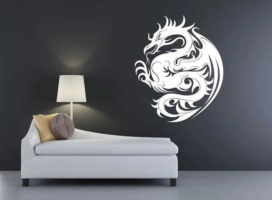 Vinyl wall decal living room bedroom home decoration oriental myth dragon tattoo art sticker mural GXL30|Наклейки на стену| |