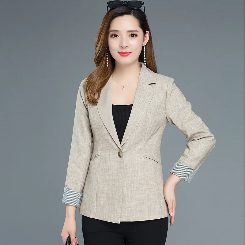 

Autumn Fashion Elegant Small Suit 2019 Korean-style Suit Collar One-Button Short Versatile Suit Jacket