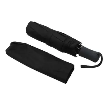 

94x66cm Durable Fashionable Advanced Fully-Automatic UV-proof Three Folding Business Solid Sunshade Rain Umbrella
