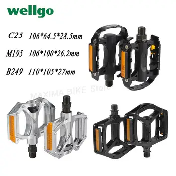 

Wellgo Pedal M195 B249 C25 DU Bearing Lightweight Aluminum Alloy Pedals Ultralight Mountain Bike Bicycle Genuine Bicycle Pedal