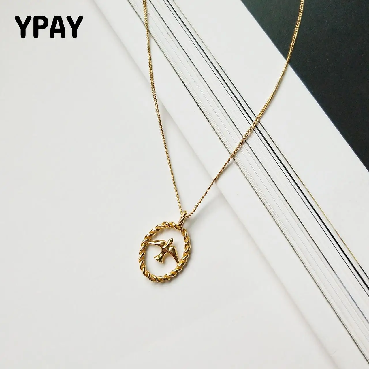 YPAY 100% чистое серебро 925 пробы ожерелье с подвеской в виде птицы Европейское