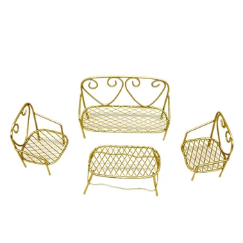 

4Pcs / Sofa Model Interior Mini Landscape DIY Creative Decoration Home Decoration Metal Crafts