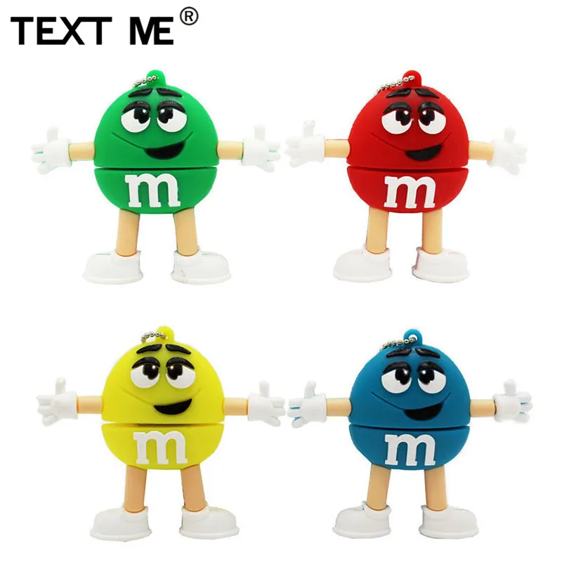 Usb флеш накопитель текстовый ME 64 Гб мультфильм M bean usb 2 0 4 ГБ 8 16 32 флешка подарок