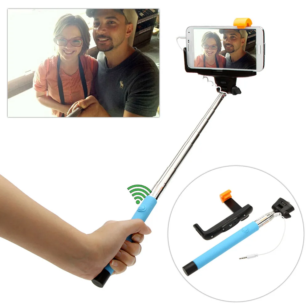 

Remote Shooting Control Shutter Selfie Stick Extendable Monopod Handheld Grip Pole Selfie Stick for iPhone Samsung Sony