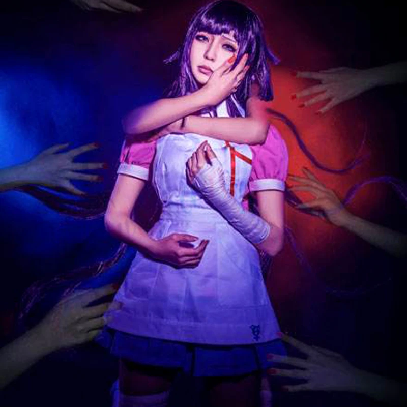 Dangan Ronpa 2 Mikan Tsumiki Danganronpa Платье Аниме Косплей Костюм