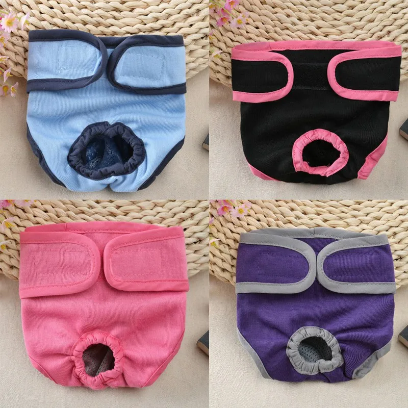 Pet Underwear Physiological Pants For Female Small Dog Washable Durable Doggie Diapers Underwear Short Diaper XS-XL dog diapers pet diapers dog nappies