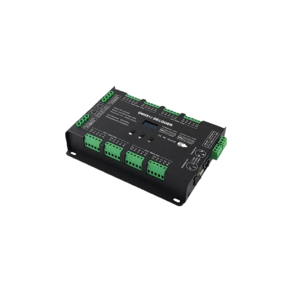 DC5-24V BC-632 32CH DMX/RDM драйвер декодирования 3A * выход DMX512 rgbw контроллер для RGB
