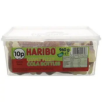 

HARIBO Riesen Fizzy Cola Flaschen 60 Stück pro Tub