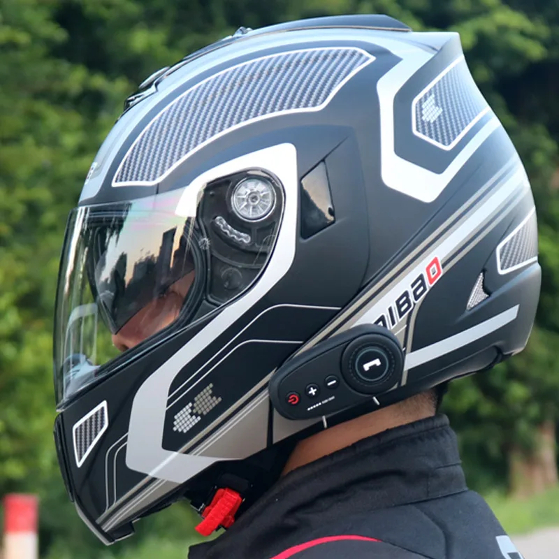 Motorcycle helmet motorcycle bluetooth helmet electric vehicle helmet 1200 mAh battery life