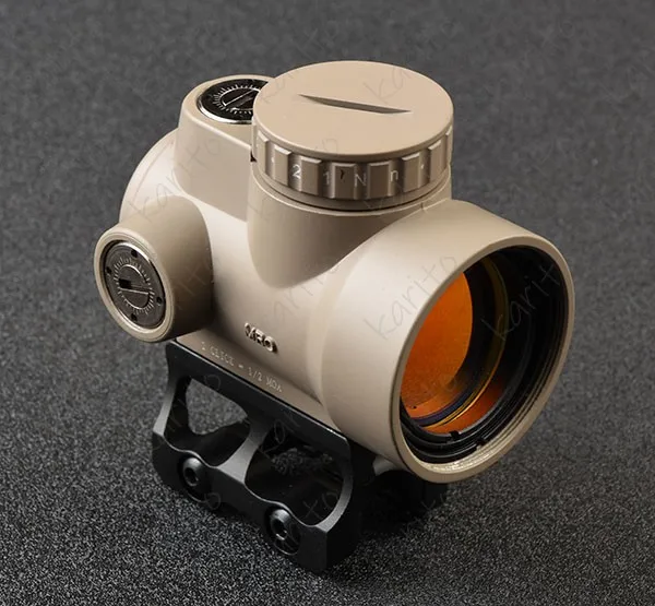 Тактический trijicon mro стиль 1x Red Dot прицел для высоких и низких Пикатинни Крепление база Охота стрельба - Цвет: DE