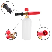 Автомобильная мойка, пенная насадка, 1000 мл, высокое давление, пенообразователь, очиститель, автоматическая мойка, регулируемое сопло, распылитель для серии KK