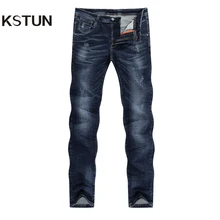 Мужские джинсы, бренд, зимние, темно-синие, стрейчевые, прямые, деловые, повседневные, стандартные, модные, с карманами, мужские длинные брюки