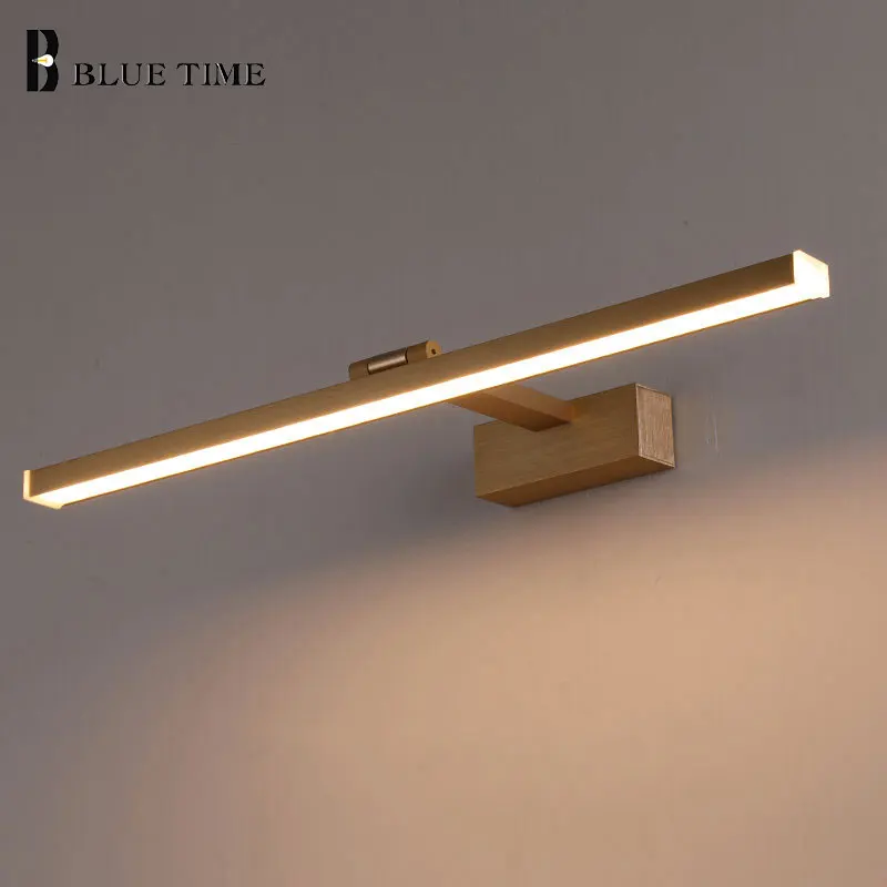 

Gold Sliver Black Acrylic Led Wall Light Barthroom Lamp Aluminum alloy Wall Lamp 40 60 80 100 120cm Barthroom Mirror Front Light