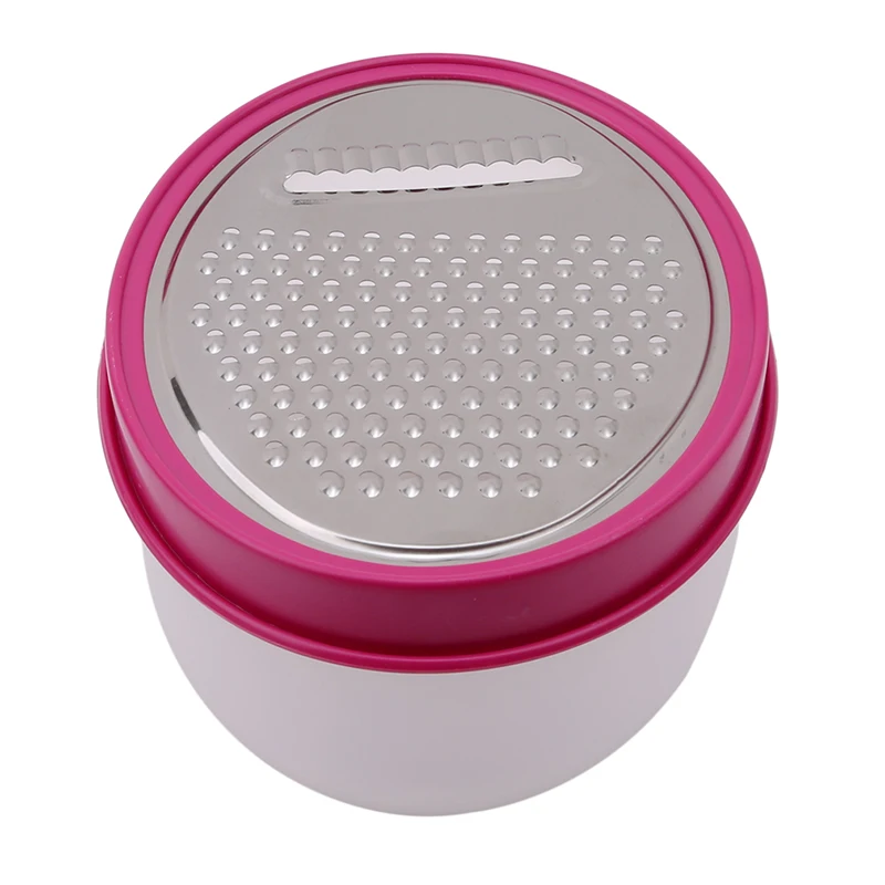 Pink middle hole Многофункциональная терка из нержавеющей стали, устройство для резки, комбинированное строгание картофеля, кусачки для фруктов и овощей, слайсер для имбиря - Цвет: Pink middle hole