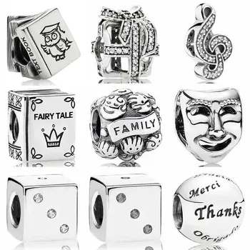 

Adorable Carousel All Wrapped Up Gift Box Theater Masks Sweet Music Note Bead Fit Bracelet 925 Sterling Silver Charm DIY Jewelry