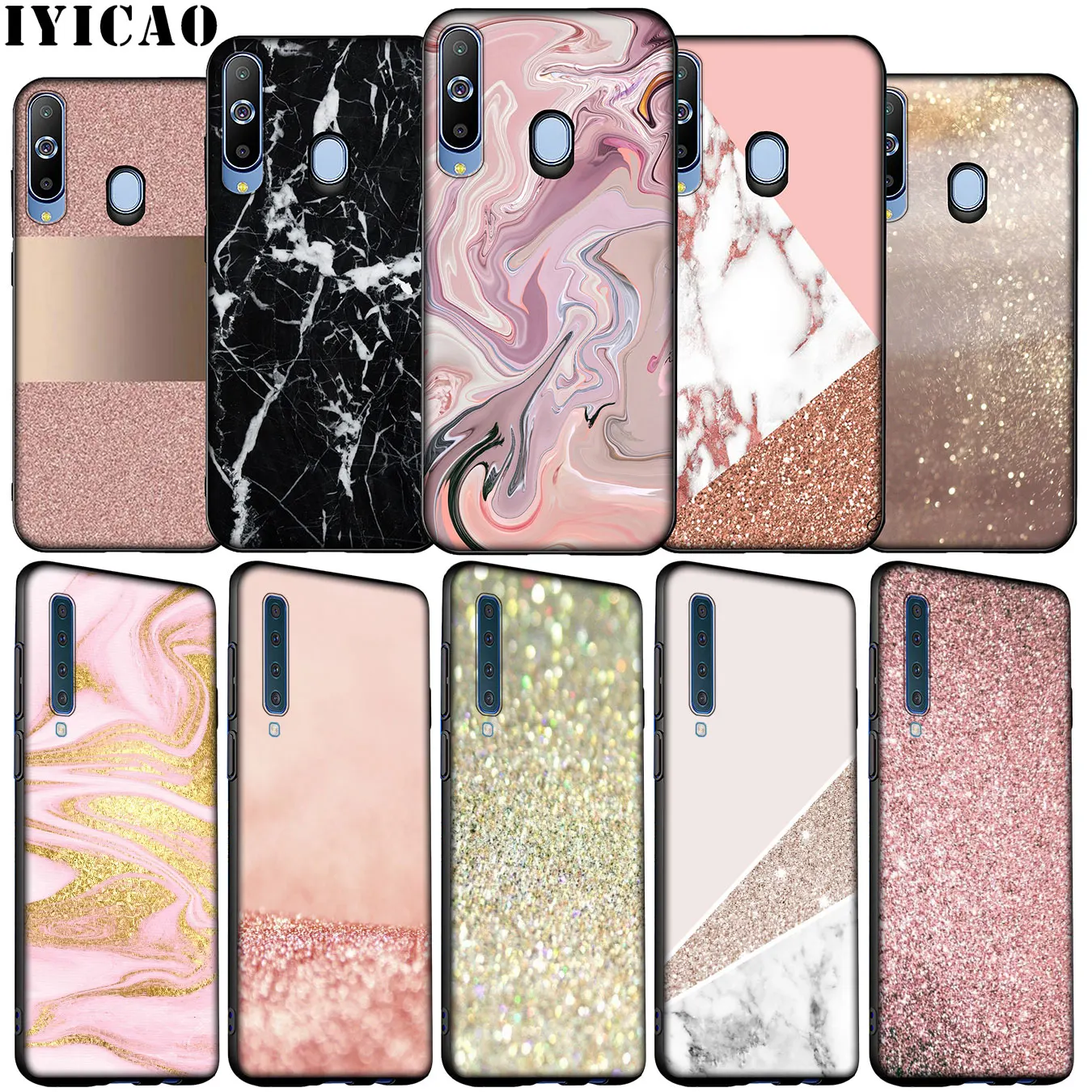 Цвет: розовый золотистый Роза с блестками пыли любовь мрамор Мягкий силиконовый